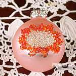 pallina gioiello rosa con perline