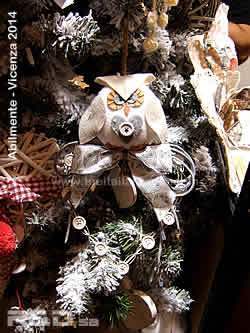 gufo fatto a mano per albero di Natale