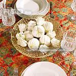 setting the table at Christmas