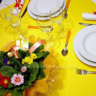Yellow table for spring