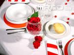 a detail of the flowers on the table