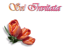 modello di bigliettino di invito (con rosa) per occasioni, anniversari e festeggiamenti