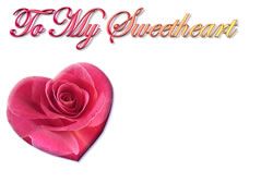 card love template with heart-shaped rose - free download