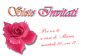 esempio di biglietto di invito ad un tè informale