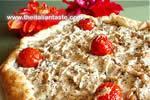 savory pie stuffed with rabbit, walnuts, ricotta, black truffle and chocolate