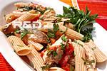 Pasta salad with mackerels