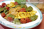 Fresh egg pasta filled with vegetables