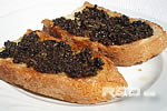 Black truffles on toast