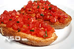 classic bruschetta with tomatoes