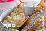 Carnival fried sweets flavored with vin santo
