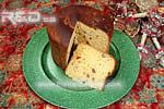 sliced panettone, made with fresh yeast