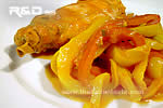 Rabbit stew with bell peppers