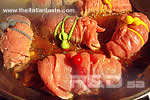 Veal roulades with speck and hard-boiled eggs