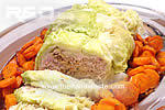 Meatloaf in savoy cabbage leaves