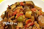 Sicilian caponata made with eggplants (aubergines)