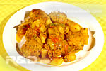 Meatball stew with potatoes and peppers
