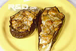 Aubergines filled with meat & vegetables