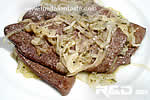 Venetian style calf's liver with onions