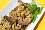 Pasta salad with shrimps and potatoes
