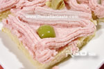 canapes with mortadella mousse
