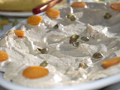 Cold braised veal with tuna sauce (vitello tonnato)