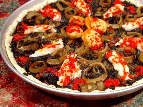 Seafood savory tart