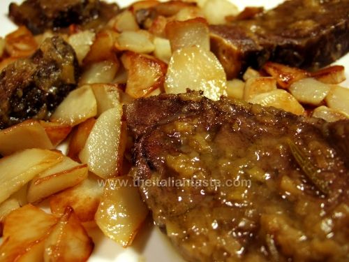 Braised cheeks accompanied by Jerusalem artichokes