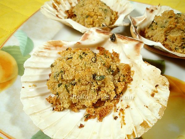 Baked scallops