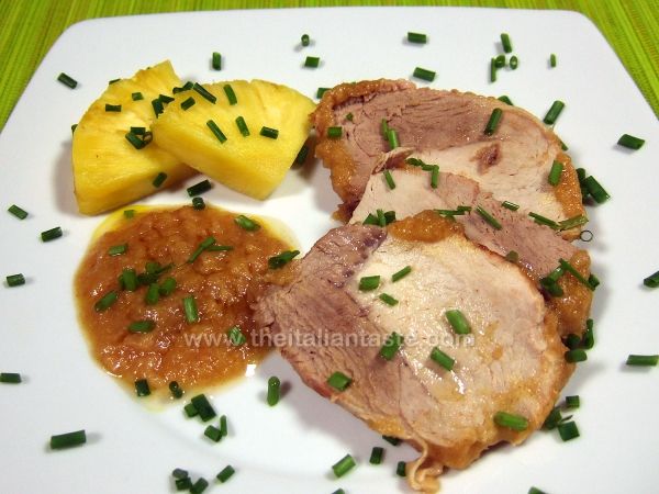 Pineapple-flavored roast pork - Our recipe