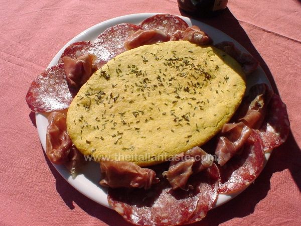 Cornmeal flatbread