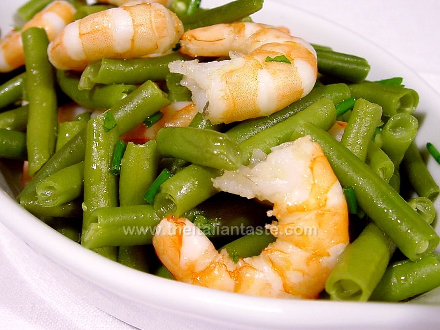 Insalata di gamberi e fagiolini