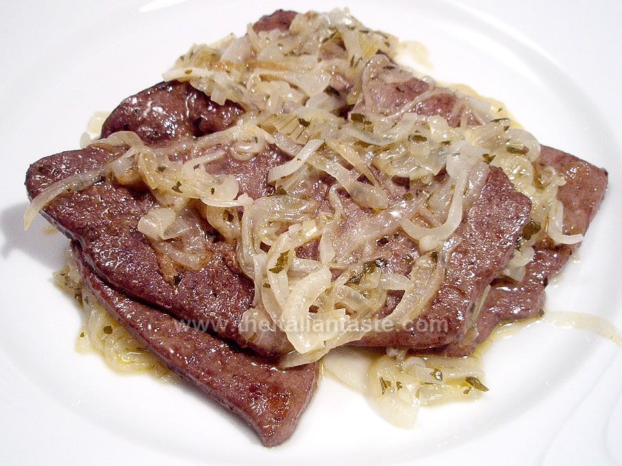 Venetian-style calf's liver with onions