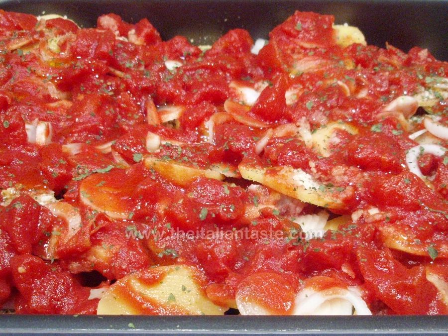 Baked lamb or lamb arraganato